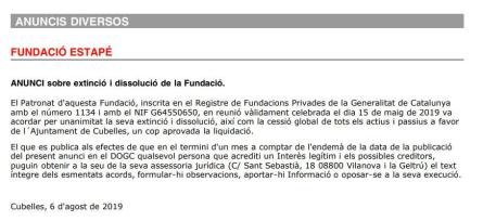 anunci DOGC Fundacio Estapé.JPG