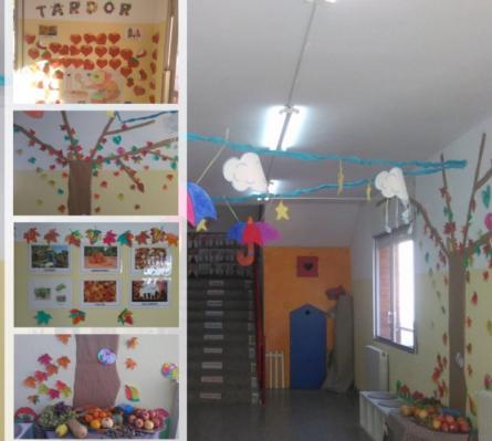 Decoració de la tardor a l'escola Charlie Rivel (Imatge Twitter @Charlie_Rivel).jpg