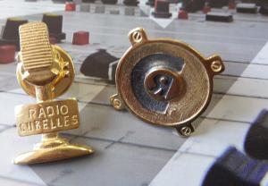 Pin Micròfon d'Or i Altaveu de Ràdio Cubelles